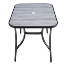 Breeins Garden Tempered Glass Wood Grain Coffee Table