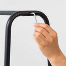 Lifeideas Metal Freestanding Garment Rack in Black with 1 Hanging Rod and 4 Shelves