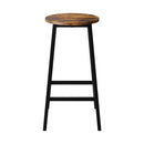 Livingandhome Set of 2 Bar Stools with Footrest