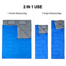 Double Sleeping Bag Extra Large Waterproof With Carrying Bag-Blue