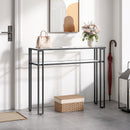 Livingandhome Modern Multi-function Tempered Glass Console Table