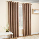 Enhanced Living Vogue Latte Natural Eyelet Thermal Noise Reducing Dim Out Curtains - Pair