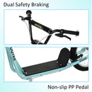 HOMCOM Blue Wide Deck Teen Kids Stunt Scooter