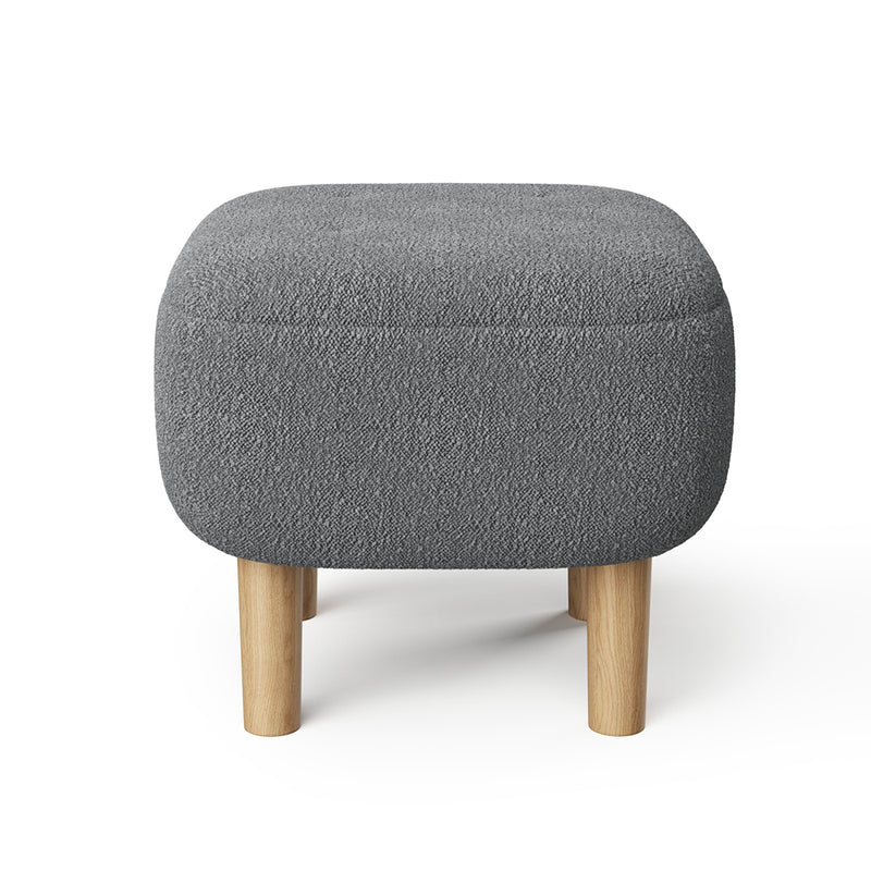 Livingandhome Footstool Pouffe Stool with Wooden Legs