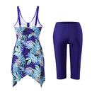 2 Piece Tankini Swimsuit with Double Shoulder Straps