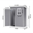 Breeins Garden Plastic Storage And Tool Shed With Lockable Door And Window