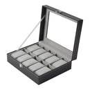 Sheonly High quality Faux Leather Watch Case with 10 Slots