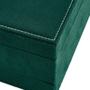 Sheonly 3-Tier Dark Green Velvet Jewellery Box with Lock