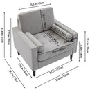 Livingandhome Minimalist Mid-Century Accent Chair