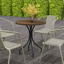 Outsunny Round Garden Table Outdoor Side Table with Steel Frame