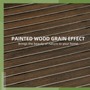 Outsunny Round Garden Table Outdoor Side Table with Steel Frame