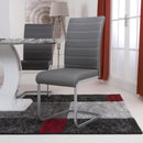 Arlo Grey Leather Effect Set Of 2 Cantilever Dining Chairs