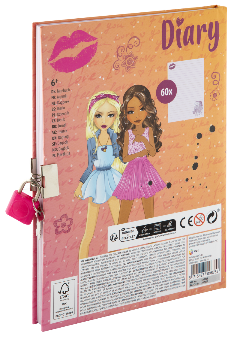 Besties A5 Diary 60 Sheets With Key & Lock
