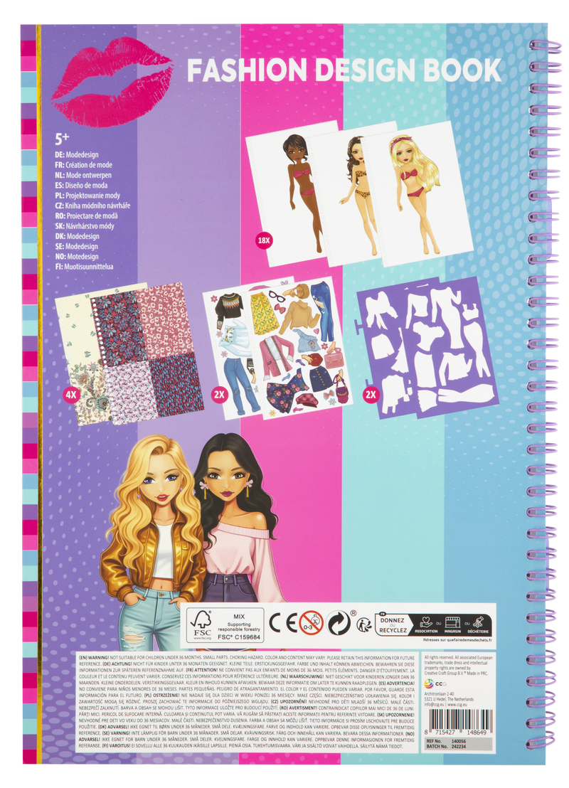 Besties Fashion Design Book
