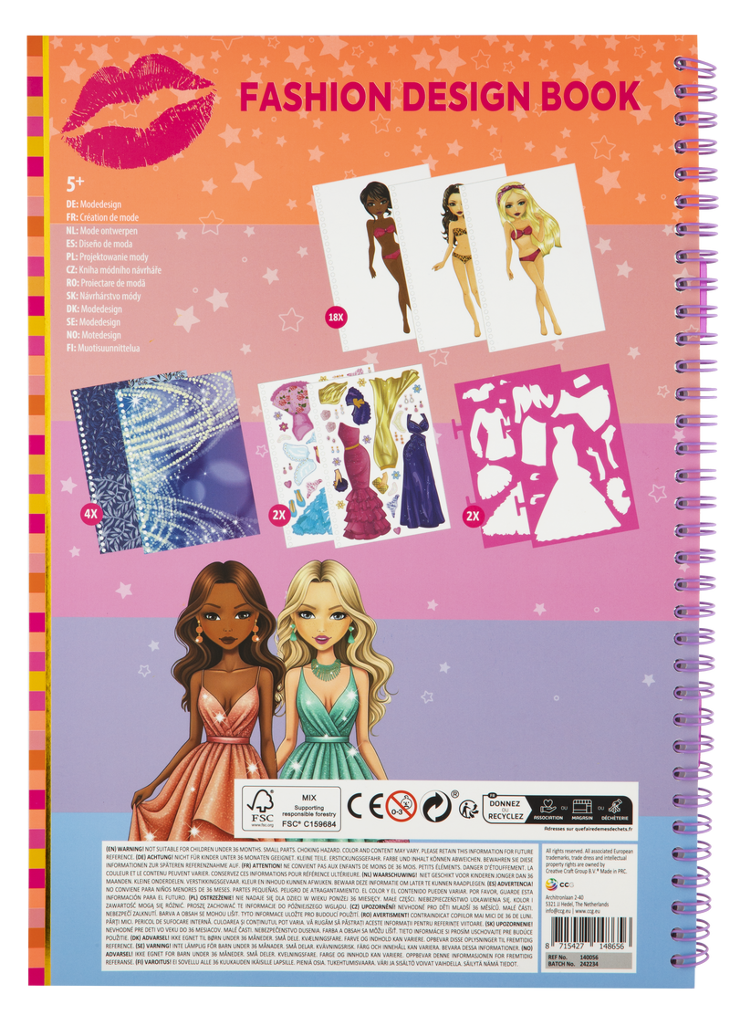 Besties Fashion Design Book