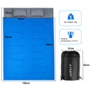 Double Sleeping Bag Extra Large Waterproof With Carrying Bag-Blue