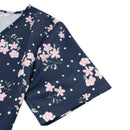 Floral Print V-Neck Short Sleeve Summer Midi Dress With Pockets
