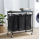 Lifeideas 3-Section Laundry Trolley with Wheels
