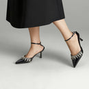 Elegant Pointed-Toe Heels with Adjustable Ankle Strap
