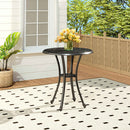 Garden Sanctuary Round Patio Dining Table with Umbrella Hole
