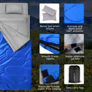 Double Sleeping Bag Extra Large Waterproof With Carrying Bag-Blue