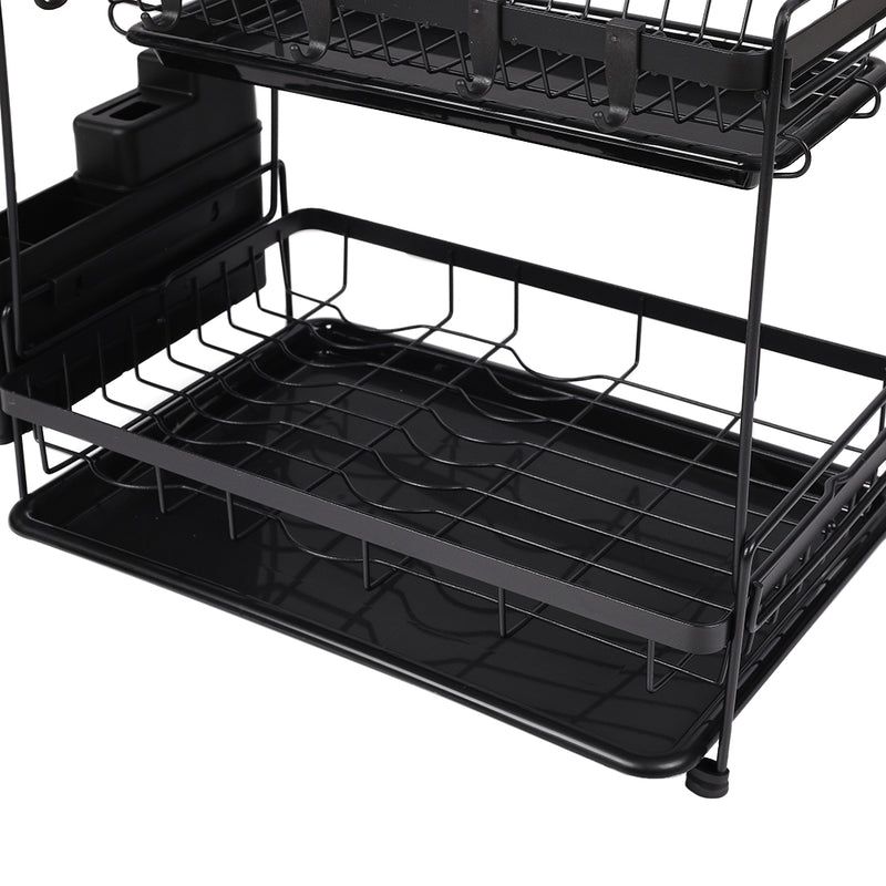 Livingandhome 2 Tier Dish Drying Rack With Drainboards