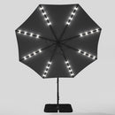 Livingandhome Outdoor 32 LED Lighted Patio Umbrella With Crank Lift System
