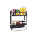 Lifeideas 2-Tier Magnetic Fridge Organizer with Paper Towel Holder