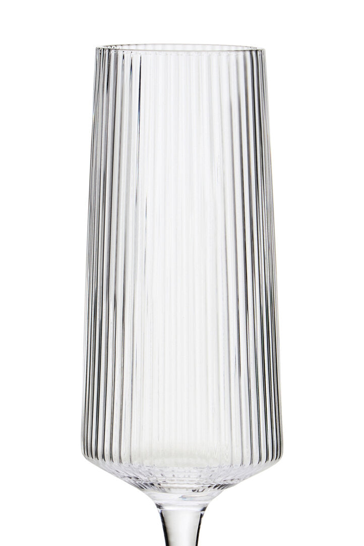 Eldon Set of Four Ribbed Champagne Glasses MOB Packaging