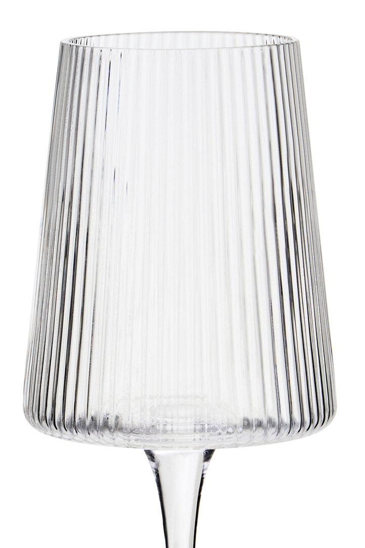 Eldon Set of Four Ribbed Wine Glasses