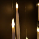Set of 10 15cm Floating White LED Battery Candles in Warm White with Remote Control