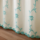 Exeter Embroidery Voile Lined Pencil Pleat Taped Top Curtains