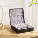 Sheonly Double Tier Travel Jewelry Storage Box