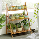 Lifeideas 3-Tier Foldable Wooden Ladder Shelf