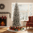 Lifeideas Flocked Christmas Tree with Sturdy X-Frame Stand
