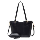 Modishion Fashion PU Leather Single Shoulder Tote Bag Handbag with Adjustable Strap