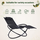 Outsunny Orbital Lounger Zero Gravity Patio Chaise Foldable Rock Chair W/ Pillow