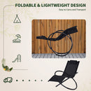 Outsunny Orbital Lounger Zero Gravity Patio Chaise Foldable Rock Chair W/ Pillow