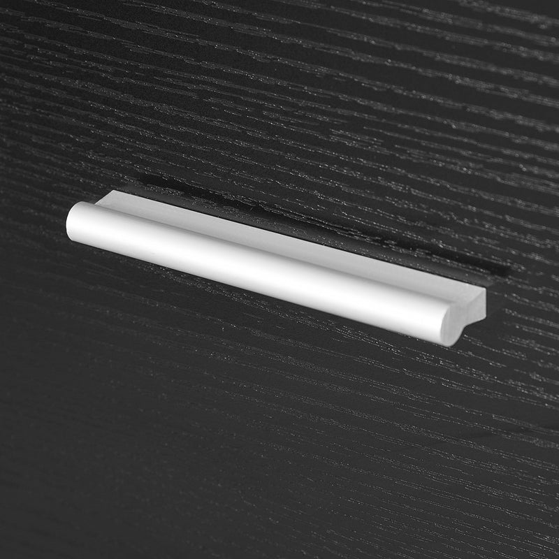 HOMCOM 4 Drawer File Cabinet Locking Filing Cabinet, Wood Effect