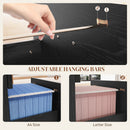 HOMCOM 4 Drawer File Cabinet Locking Filing Cabinet, Wood Effect