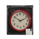 Maddox Red Metal Wall Clock