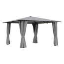 Solar LED Metal Patio Gazebo with Curtains L or XL