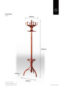 Kennedy Mahogany Finish Coat Stand