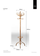 Kennedy Oak Finish Floor Standing Coat Stand