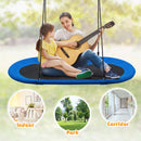 150 cm Oval Swing with Height-Adjustable Rope for Outdoor Indoor