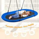 150 cm Oval Swing with Height-Adjustable Rope for Outdoor Indoor
