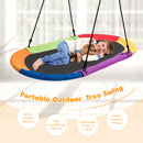 150 cm Oval Swing with Height-Adjustable Rope for Outdoor Indoor