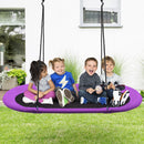 150 cm Oval Swing with Height-Adjustable Rope for Outdoor Indoor