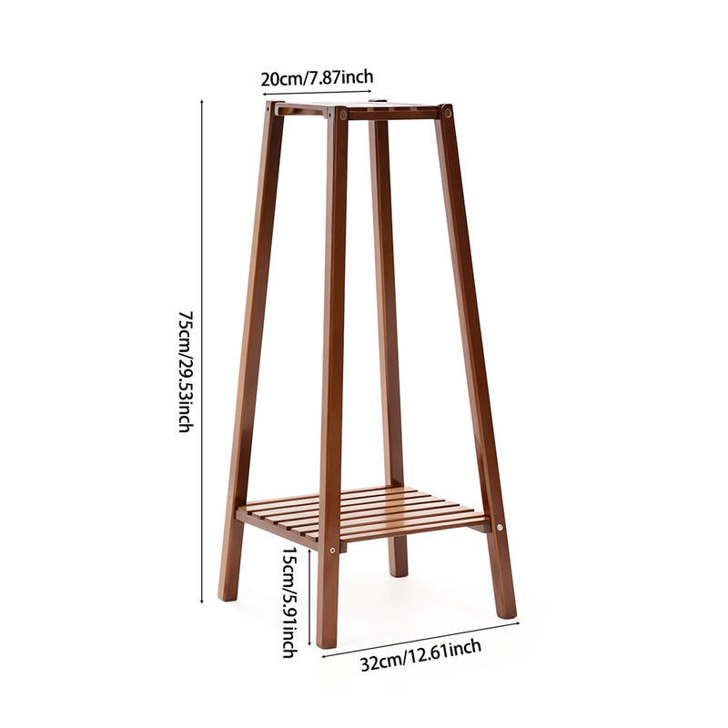 Breeins Solid Wood Indoor Plant Shelf Unit
