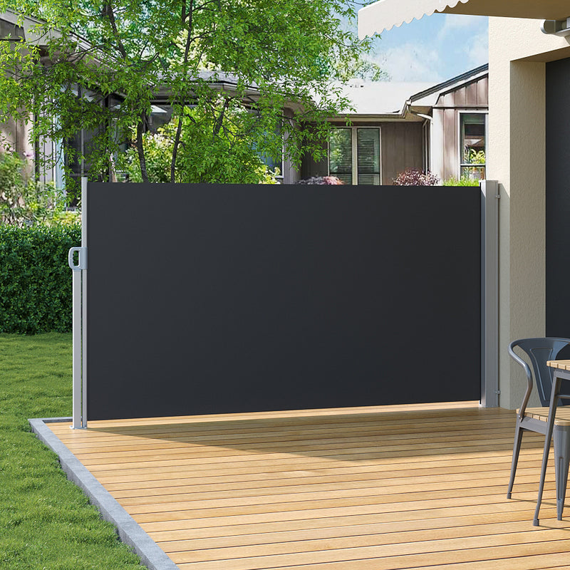Livingandhome Outdoor Retractable Privacy Side Awning